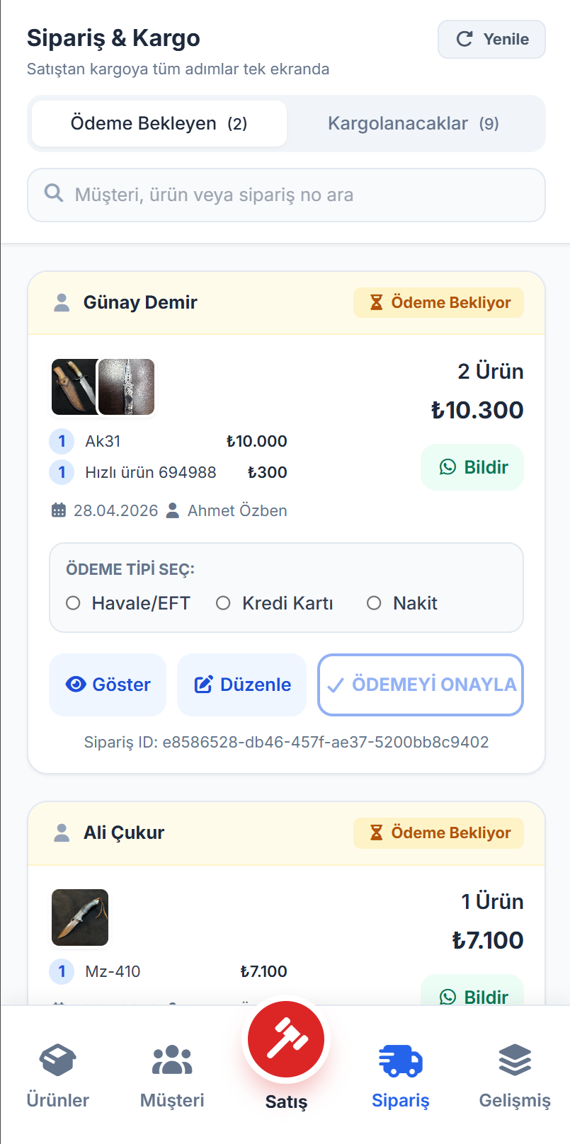 Sipariş